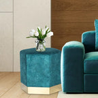 Tabouret de Maquillage Pouf Hexagonal Repose-pieds Rembourré
