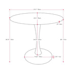 Table de bistrot ronde avec pied central