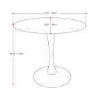 Table de bistrot ronde avec pied central