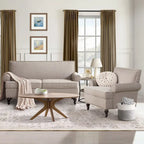 Fauteuil et causeuse en tissu
