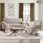 Fauteuil et causeuse en tissu