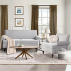 Fauteuil et causeuse en tissu