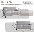 Fauteuil et causeuse en tissu