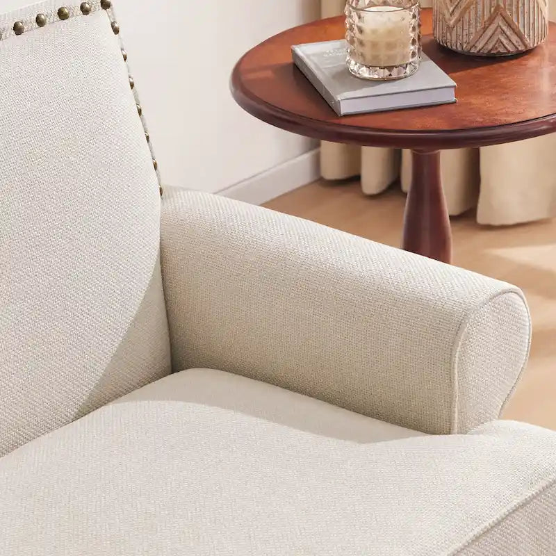 Fauteuil et causeuse en tissu