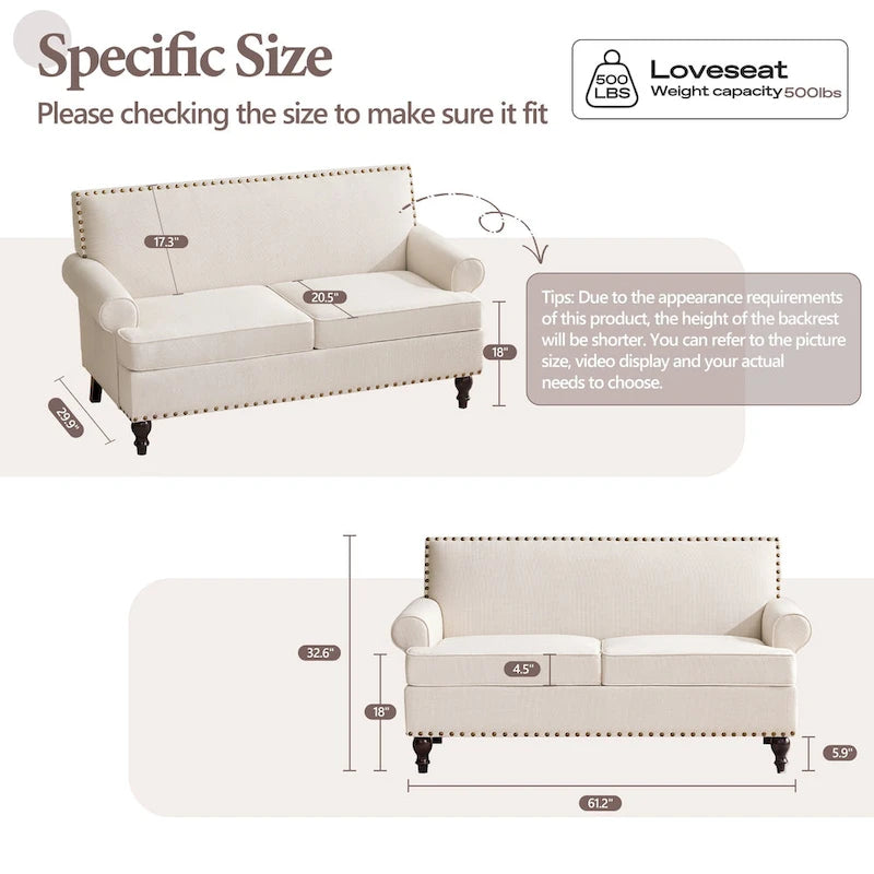 Fauteuil et causeuse en tissu