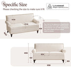 Fauteuil et causeuse en tissu