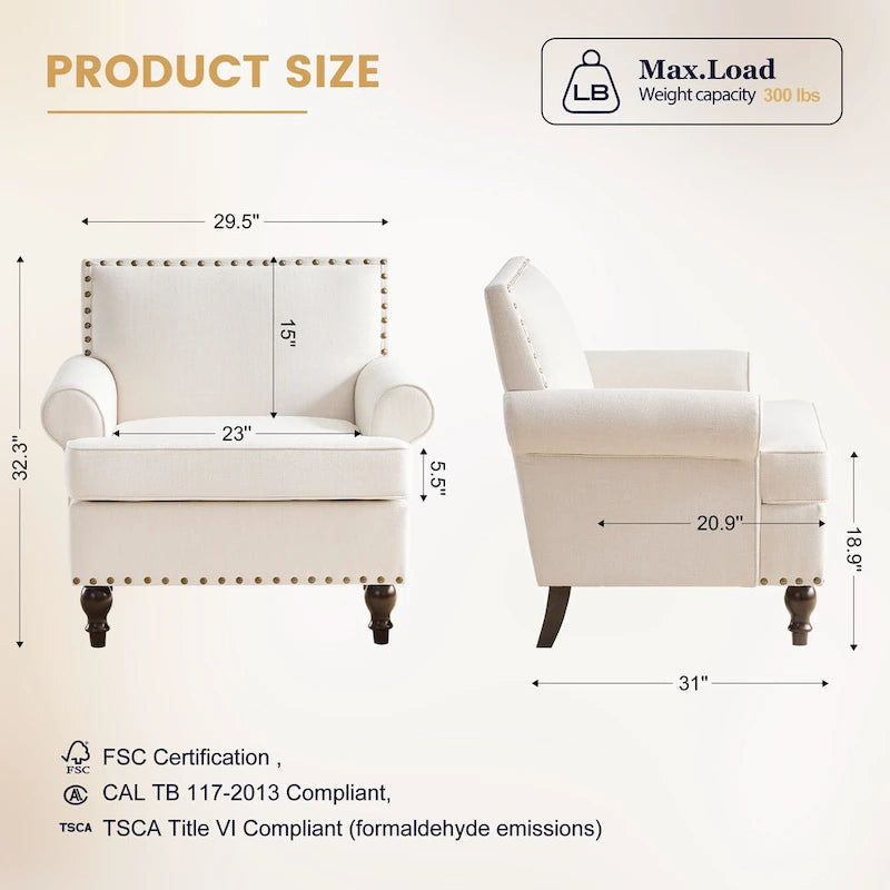 Fauteuil et causeuse en tissu