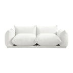 Canapé modulable en tissu chenille avec ottoman