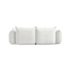 Canapé modulable en tissu chenille avec ottoman