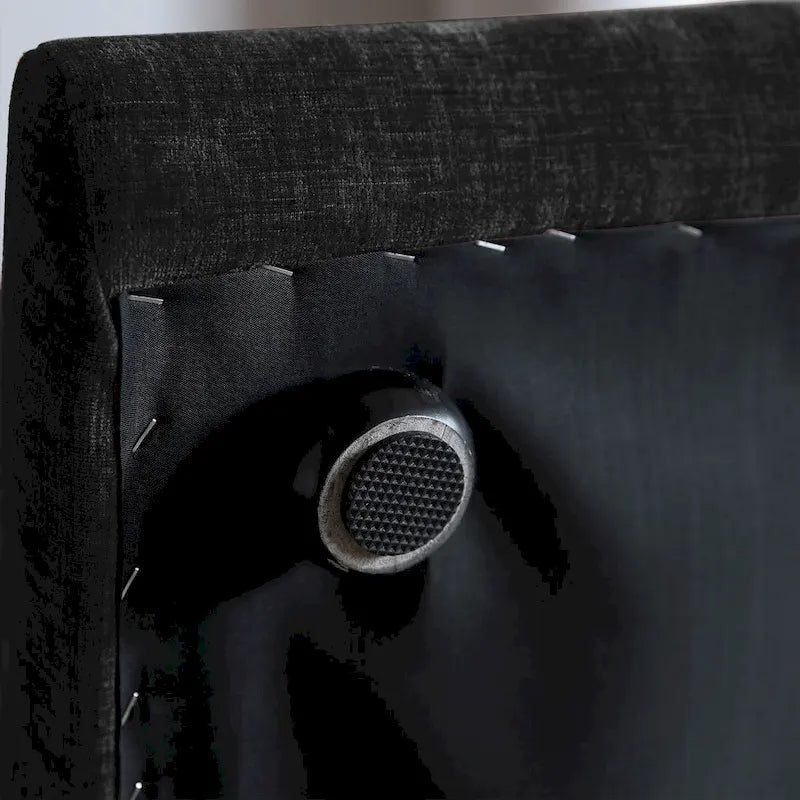 Canapé modulable en tissu chenille avec ottoman