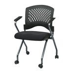 Chaise pliante de luxe avec dossier enveloppant en plastique ventilé