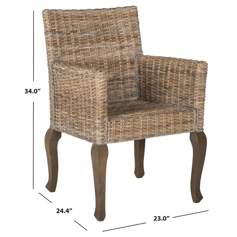 Chaises de salle à manger en rotin naturel