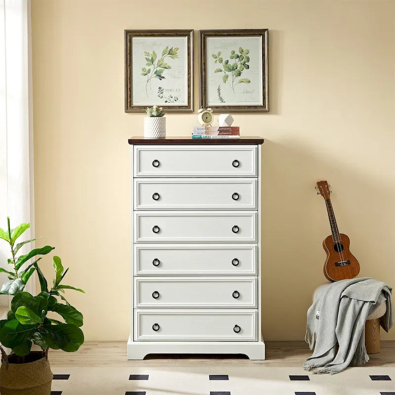 Organisateurs de placard commode modernes à 6 tiroirs pour chambre à coucher