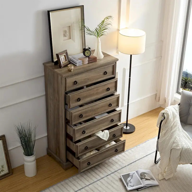 Organisateurs de placard commode modernes à 6 tiroirs pour chambre à coucher
