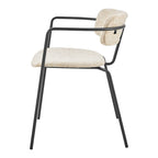 Chaise de salle à manger en tissu avec accoudoirs