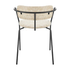 Chaise de salle à manger en tissu avec accoudoirs