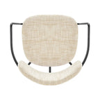 Chaise de salle à manger en tissu avec accoudoirs