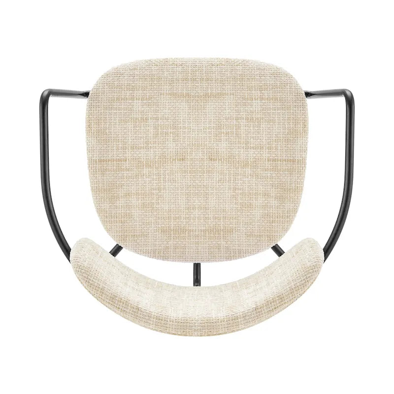 Chaise de salle à manger en tissu avec accoudoirs