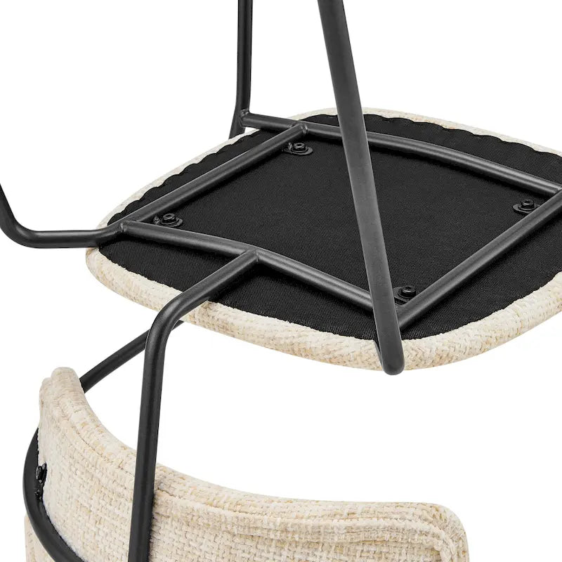 Chaise de salle à manger en tissu avec accoudoirs