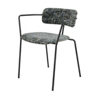 Chaise de salle à manger en tissu avec accoudoirs