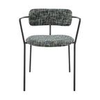 Chaise de salle à manger en tissu avec accoudoirs