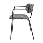 Chaise de salle à manger en tissu avec accoudoirs