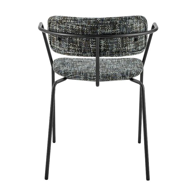 Chaise de salle à manger en tissu avec accoudoirs