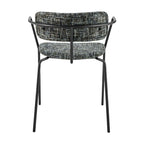 Chaise de salle à manger en tissu avec accoudoirs