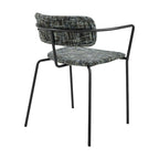 Chaise de salle à manger en tissu avec accoudoirs