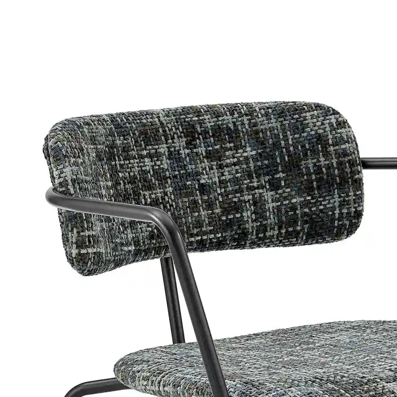 Chaise de salle à manger en tissu avec accoudoirs