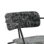Chaise de salle à manger en tissu avec accoudoirs