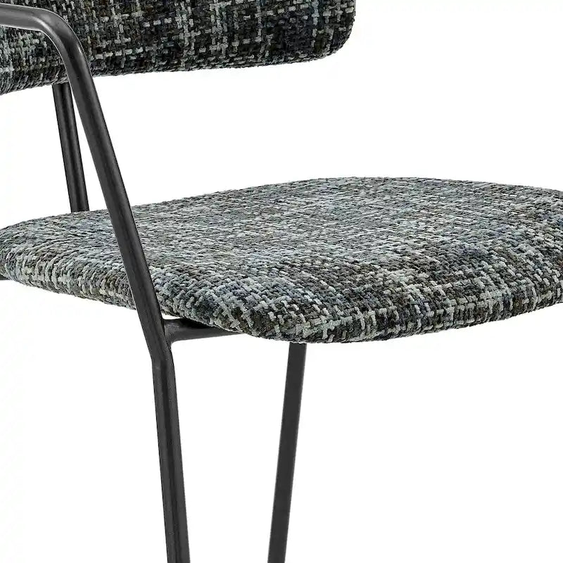 Chaise de salle à manger en tissu avec accoudoirs