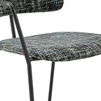 Chaise de salle à manger en tissu avec accoudoirs