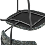 Chaise de salle à manger en tissu avec accoudoirs