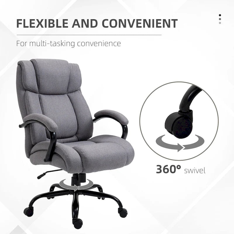 Fauteuil de bureau de direction grand et robuste à dossier haut