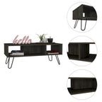 Table basse rectangulaire à 2 niveaux blanche