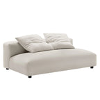 Canapé modulable en tissu rembourré avec méridienne