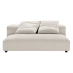 Canapé modulable en tissu rembourré avec méridienne