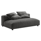 Canapé modulable en tissu rembourré avec méridienne