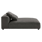 Canapé modulable en tissu rembourré avec méridienne