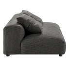 Canapé modulable en tissu rembourré avec méridienne