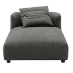 Canapé modulable en tissu rembourré avec méridienne