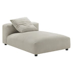 Canapé modulable en tissu rembourré avec méridienne