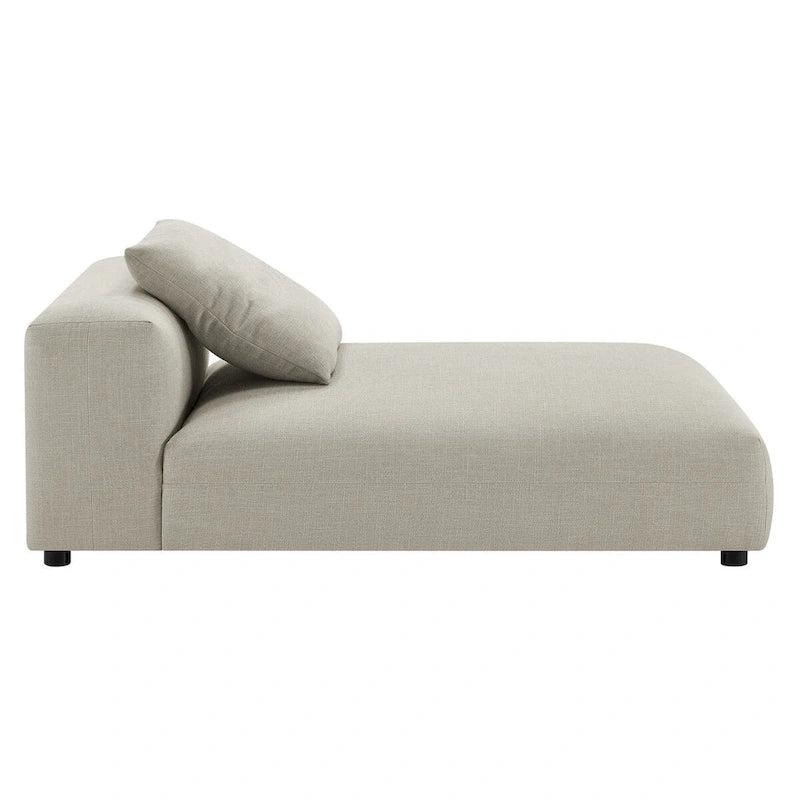 Canapé modulable en tissu rembourré avec méridienne