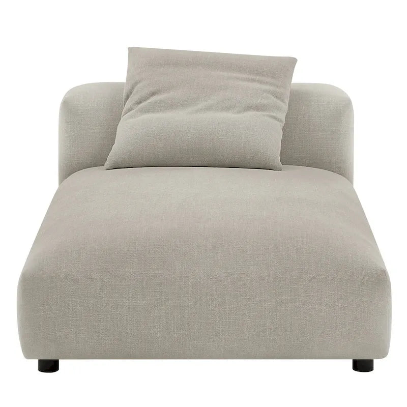 Canapé modulable en tissu rembourré avec méridienne