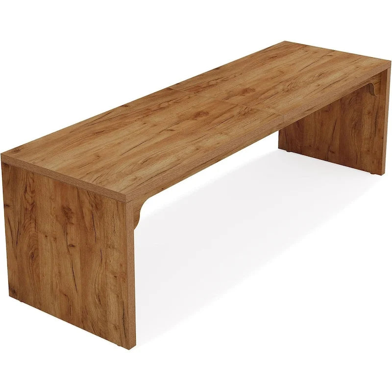 Table de conférence rectangulaire en bois brun de 4 m