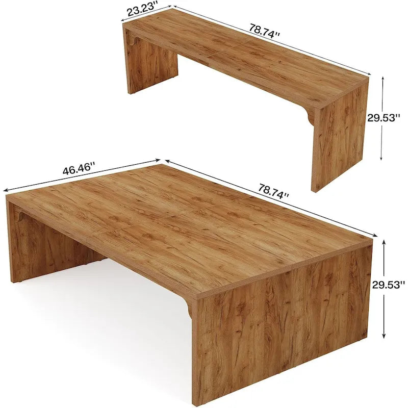Table de conférence rectangulaire en bois brun de 4 m