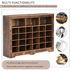 Console à chaussures 24 casiers, Meuble à chaussures avec base incurvée, Buffet polyvalent