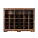 Console à chaussures 24 casiers, Meuble à chaussures avec base incurvée, Buffet polyvalent