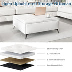 Bancs de rangement carrés Table basse avec plateau relevable Pouf de rangement surdimensionné